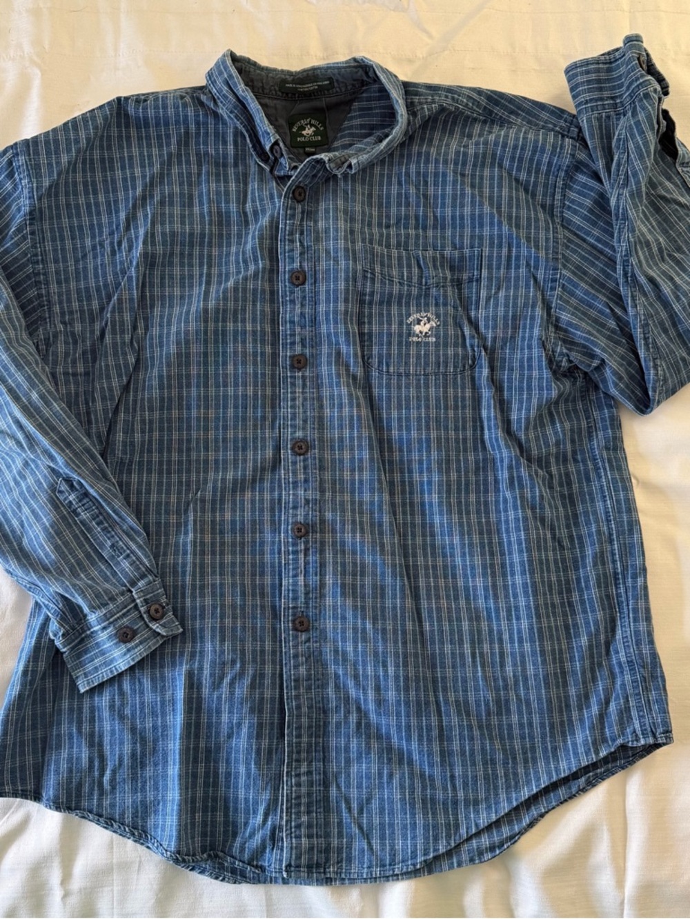 Mens 100% cotton Beverly Hills polo club flannel size men’s XXL